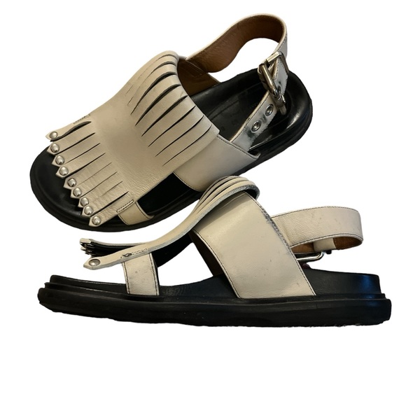 MARNI Slingback Fringe Sandals - Picture 5 of 7